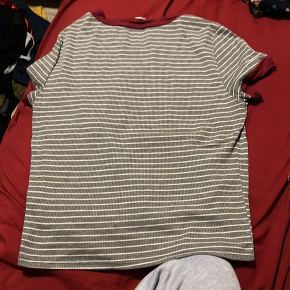 Grey and White Stripped Shirt - Picture 2 of 2